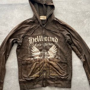 Salvage Hellbound Pocket Zip Up Hoodie